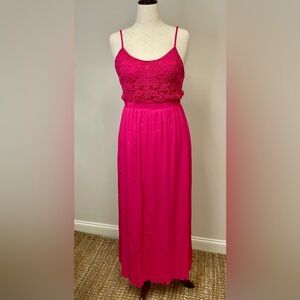 Time and Tru Fuchsia Lace Dress